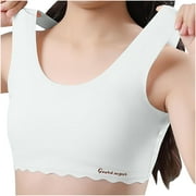 WMTBSRSW Girls Training Bra Comfortable Breathable Nylon Athletic Sports Bra Stretchy Scoop Neck Dance Yoga Crop Tops 12-15 Years